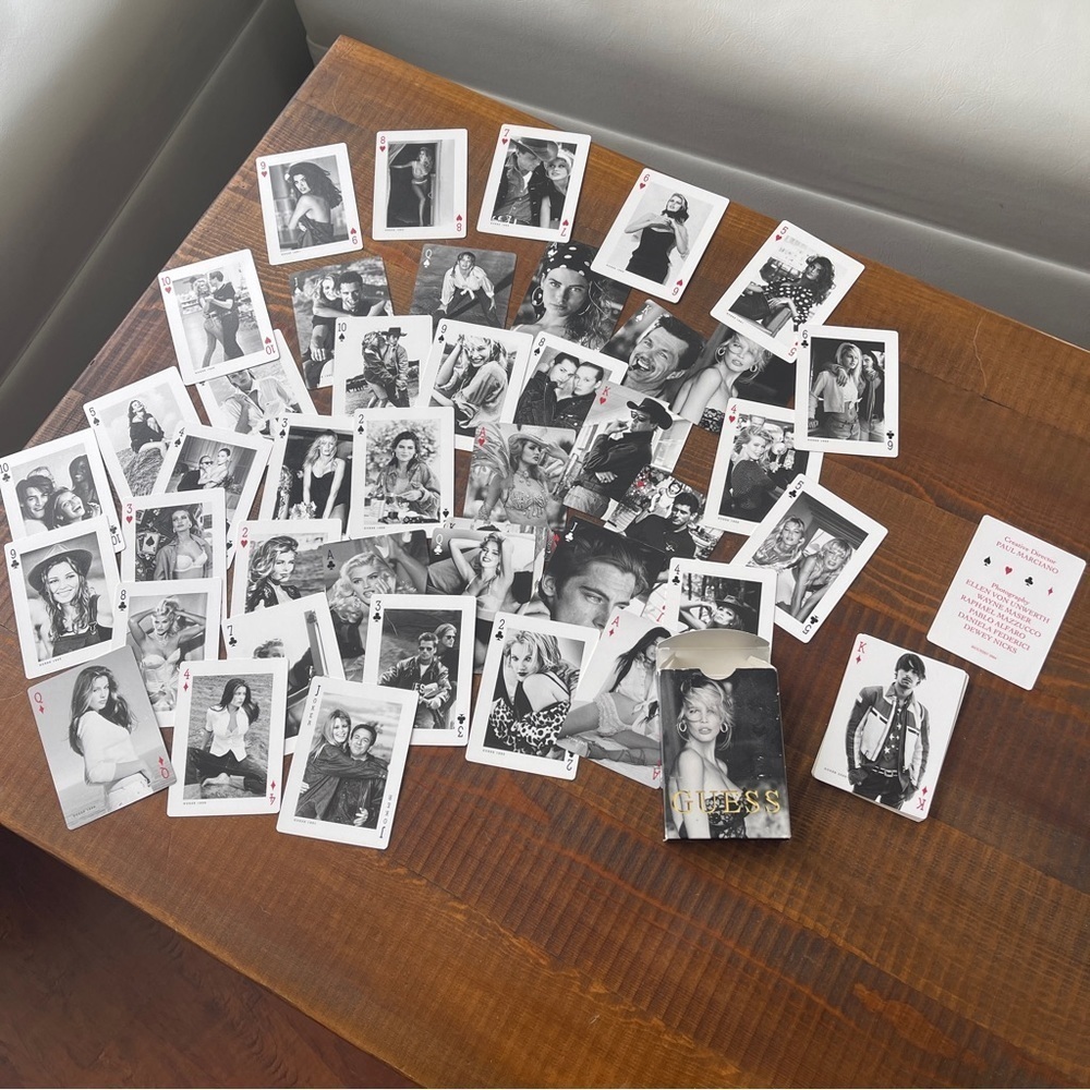 Card game Guess Marciano Schiffer‎ Casta Lefebure Bruni Smith Mulder Shana